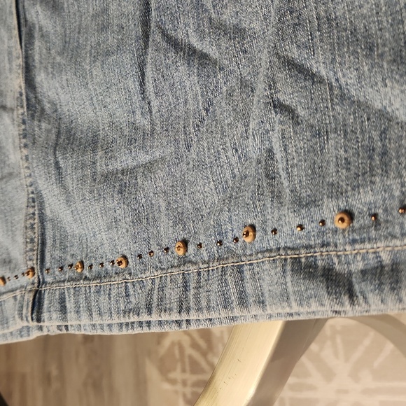 VINTAGE ALFRED DUNNER MIDI/MAXI SKIRT JEANS - Picture 3 of 6